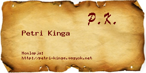 Petri Kinga névjegykártya