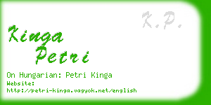 kinga petri business card